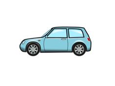 Vector graphics of blue car
