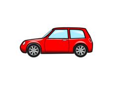 A hatchback car vector illustration