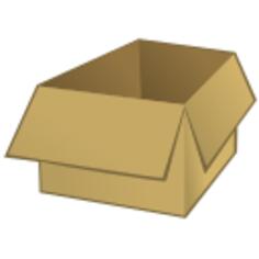 Vector image of a brown box