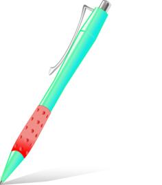 Red glossy pen vector image