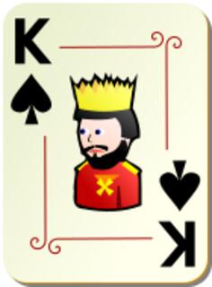 King of spades playing card vector illustration