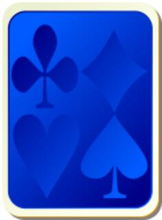 Playing card back blue vector clip art