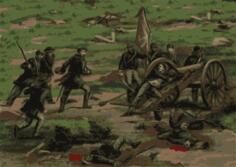 Civil war battle vector drawing