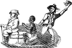 Vector illustration of slave worker