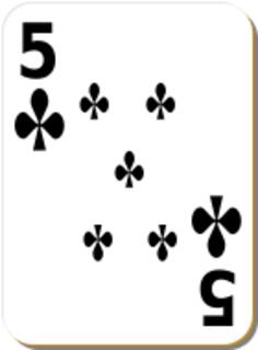 Five of clubs vector drawing