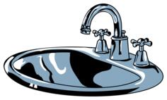 Bathroom sink vector image