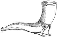 Drinking horn vector drawing