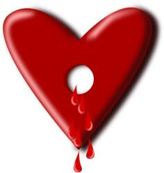Hollow bleeding heart vector image