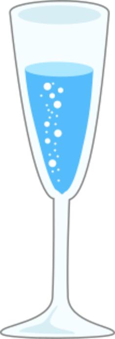 Glass of bubbly vector illustration