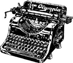 Typewriter vector drawing