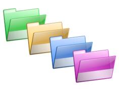 Folders selection vector image