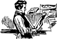 Man searcing files vector image