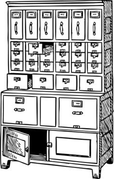 Drawers cabinet vector image