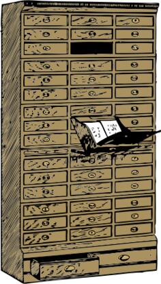 Flat filing cabinet vector image