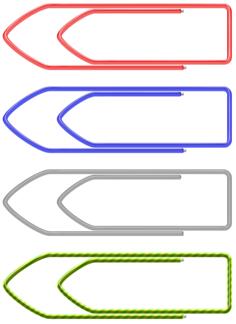 Vector clip art of paper clips