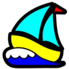 Simple boat vector image