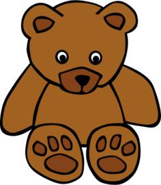 Simple teddy bear vector drawing