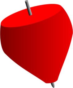 Spinning top vector drawing