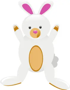 Vector drawing of a bunny toy