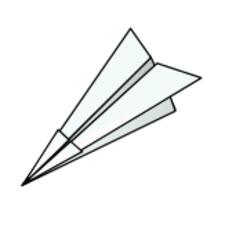 Paper plane vector illustration