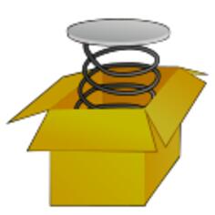 Box with spring vector image