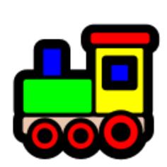 Toy vector illustration of locomotive