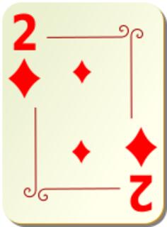 Two of diamonds vector graphics