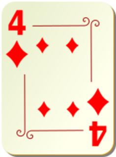 Four of diamonds vector clip art