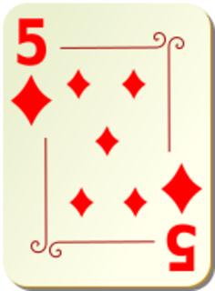 Five of diamonds vector graphics
