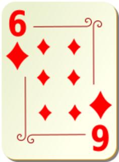 Six of diamonds vector drawing