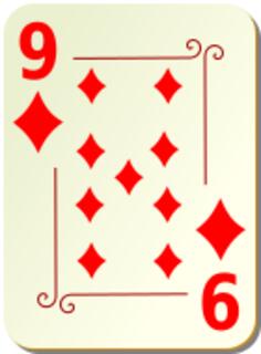 Nine of diamonds vector clip art