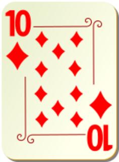 Ten of diamonds vector graphics