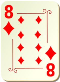 Eight of diamonds vector image