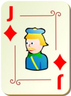 Joker of diamonds vector illustration