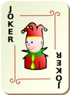 Black Joker playing card vector image