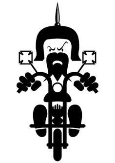 Chopper rider vector image