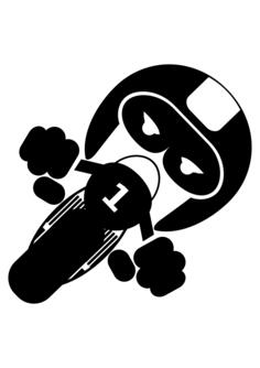 Motorbike rider vector image