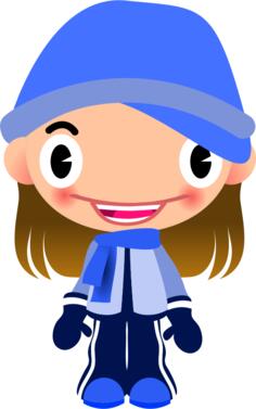 Cartoon vector illustration of girl