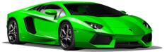 Green Lamborghini vector graphics