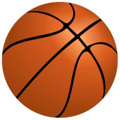 Vector image of basketball ball