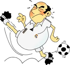 Comic soccer player vector image