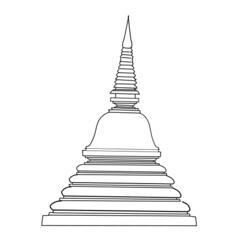 Buddhist structure vector