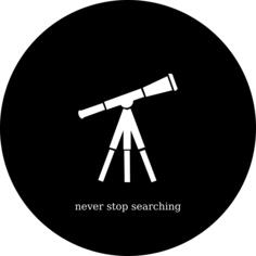 Never stop searching label vector image