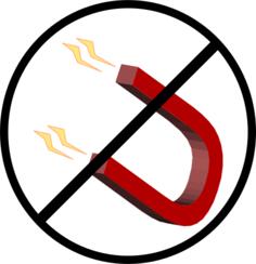 No magnetic fields label vector image