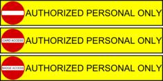 Authorized personnel only label vector image