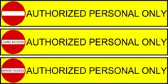 Authorized personnel only label vector image
