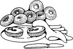 Vector image of bagels