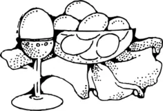 Vector clip art of eggs