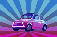 Vector clip art of Fiat 500