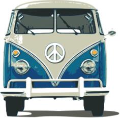 Retro style van vector image